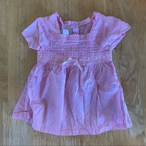 Sprockets Baby Pink Dress Bow Ribbon Size 6-9 Mo